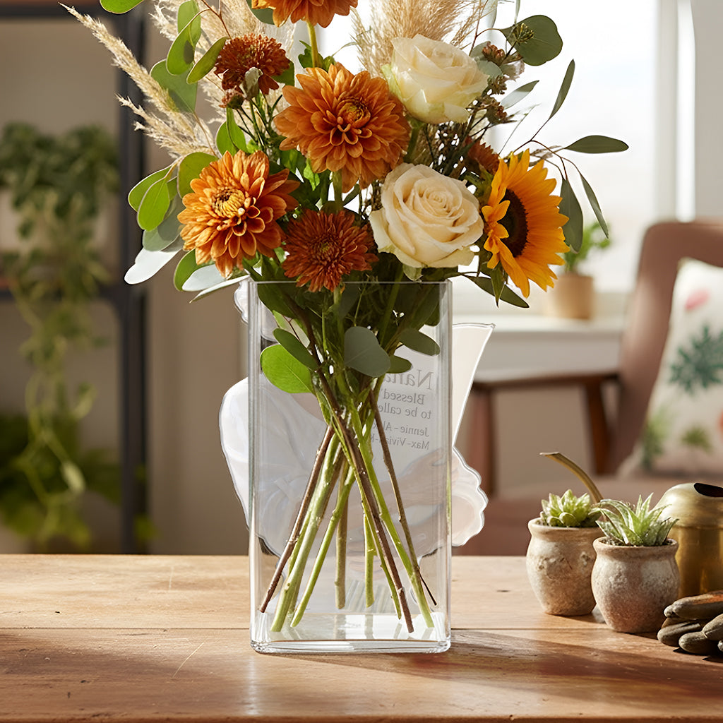 Flower Bouquet Vase - Personalized Grandma Acrylic Flower Vase
