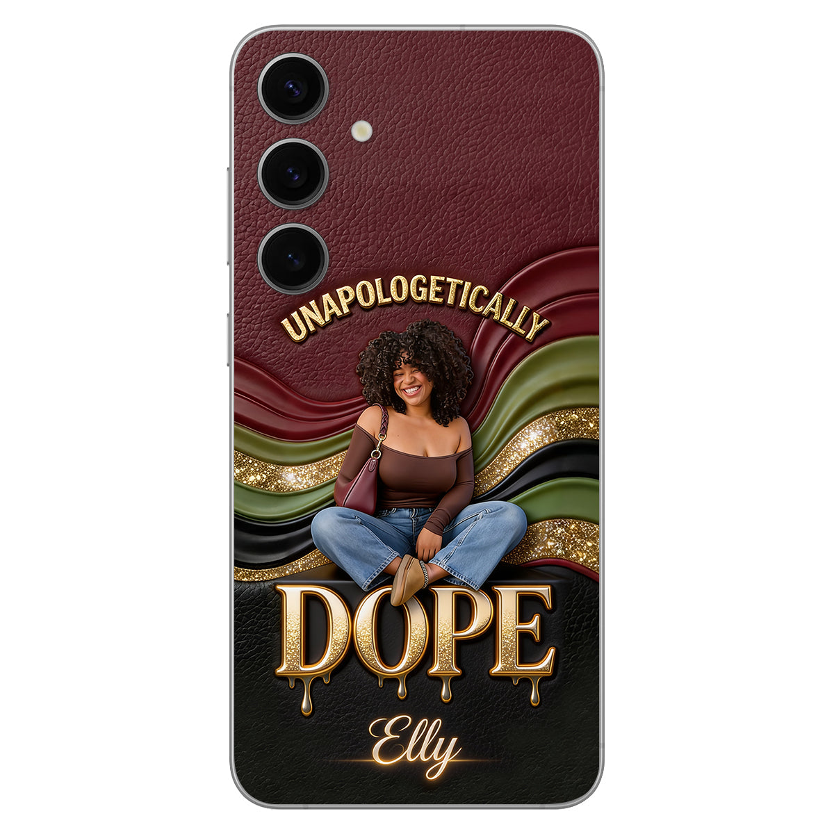 Happy Juneteeth, Black History, Black Pride - Personalized African American 3D Embossed Leather Phone Case