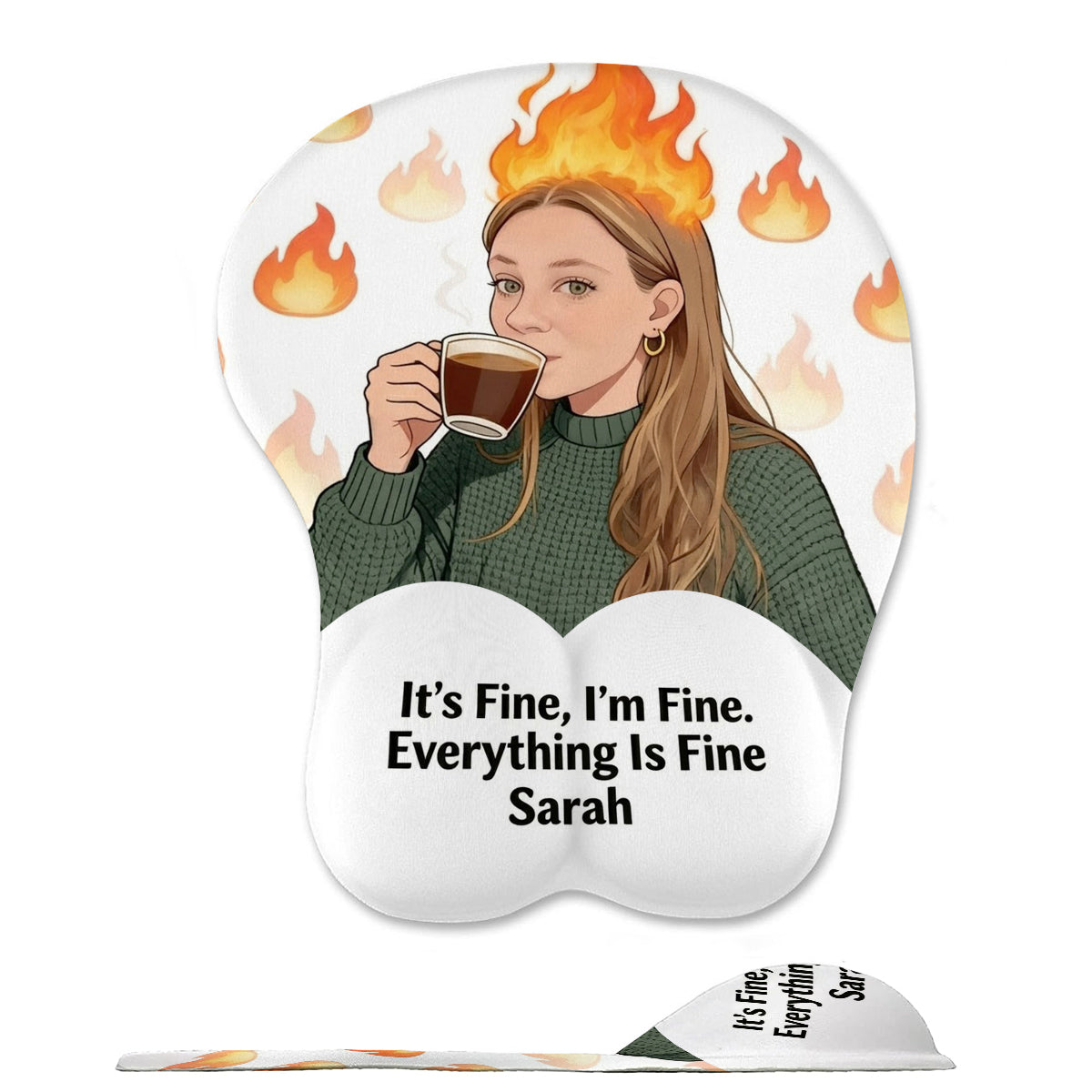 I'm Fine - Personalized Colleague 3D Mouse Pad