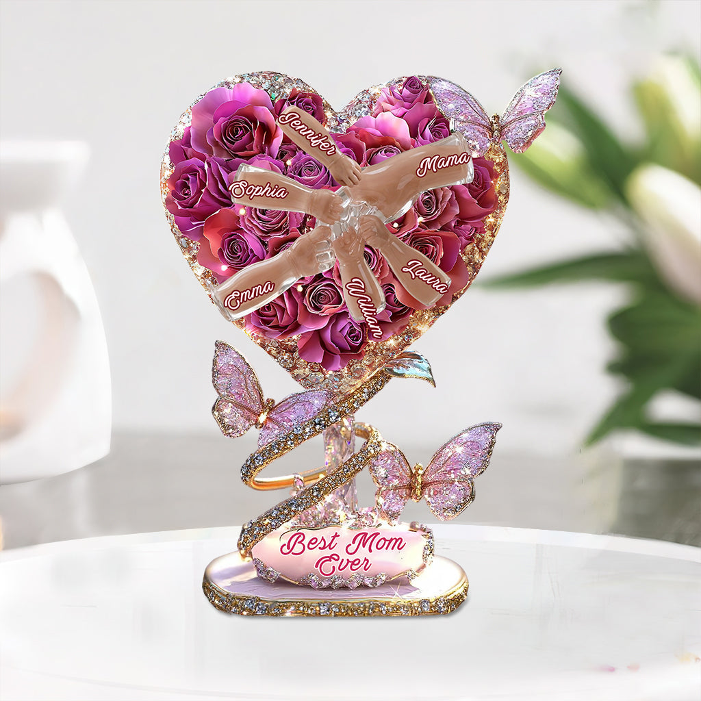 Best Mom Ever - Personalized Mother Custom Shaped Acrylic Plaque