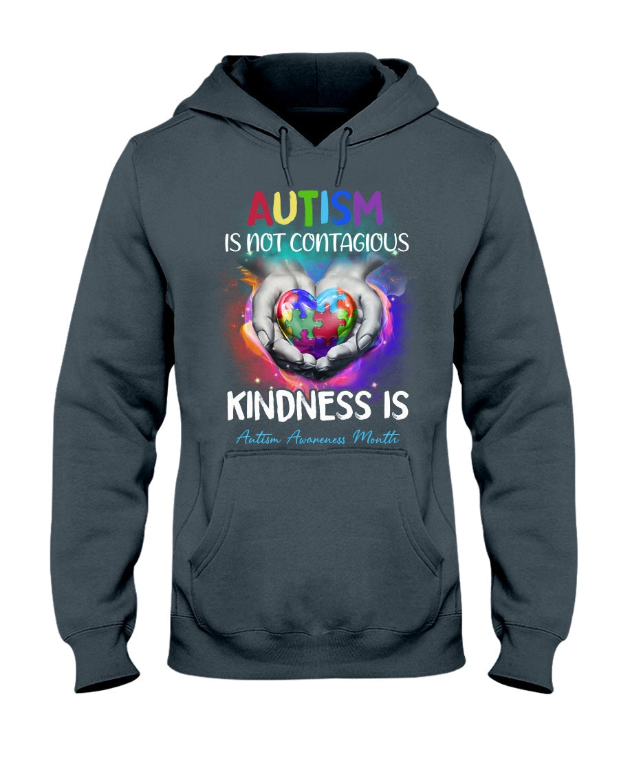 Autism Is Not Contagious - Autism Awareness T-shirt and Hoodie 0921
