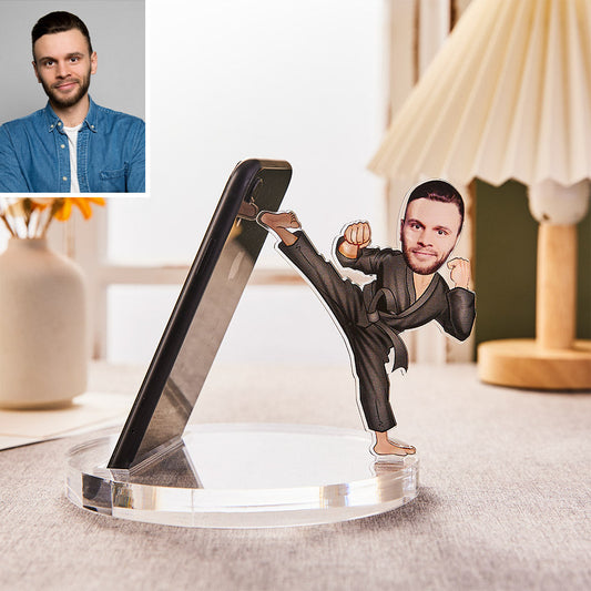 Custom Photo Funny PhotoAcrylic Phone Holder - gift for anyone - Personalized Phone Holder
