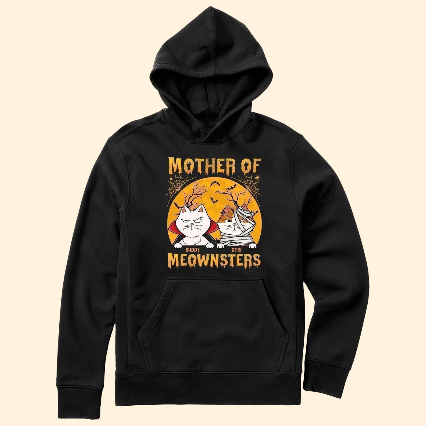 Personalized Custom T-shirt/Sweatshirt/Hoodie, Mother Of Meownsters - Halloween Gift For Cats Lovers, Yourself