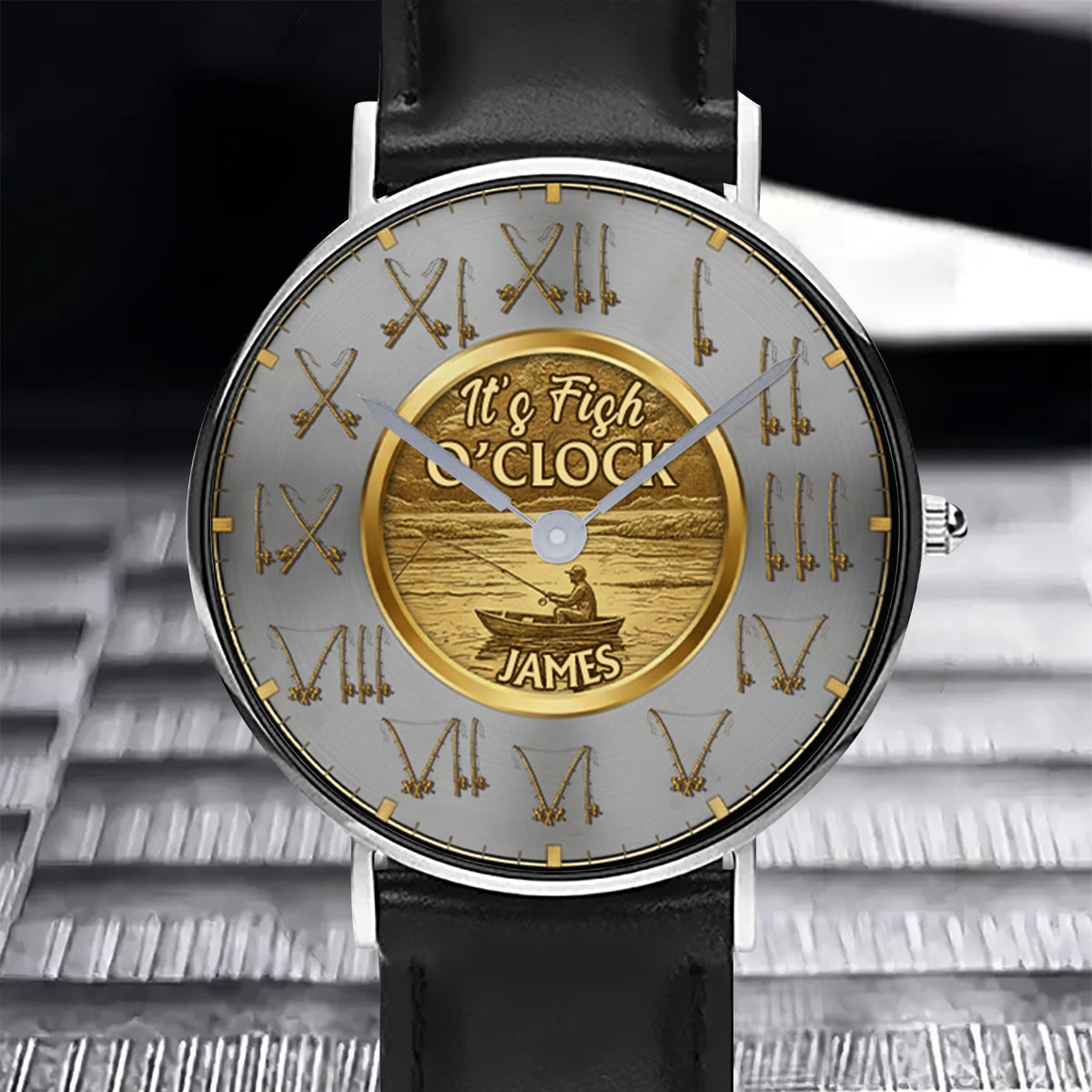 It's Fish O'clock - Personalized Fishing Hand Watch