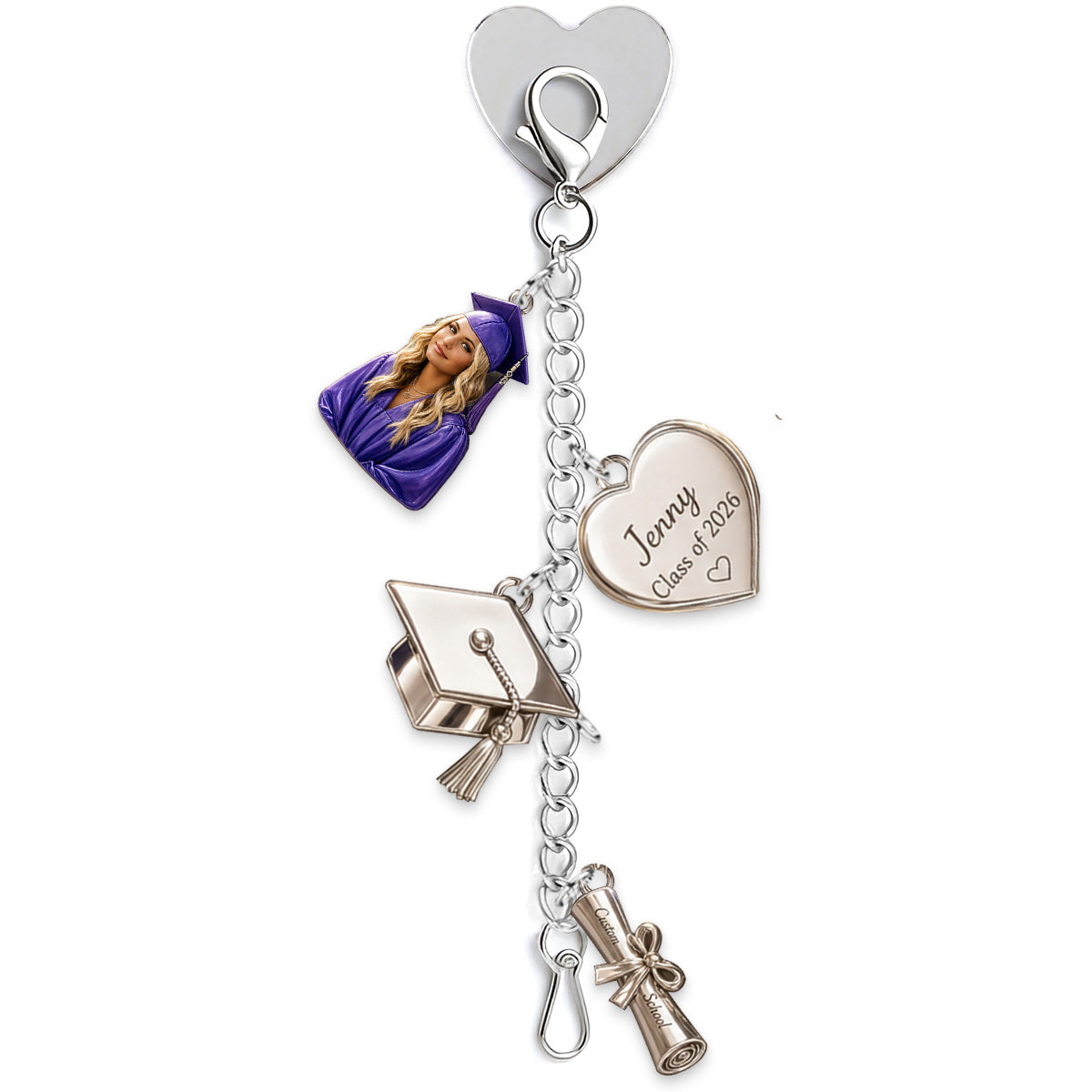 Class Of 2026 - Personalized Graduation Dangling Charms