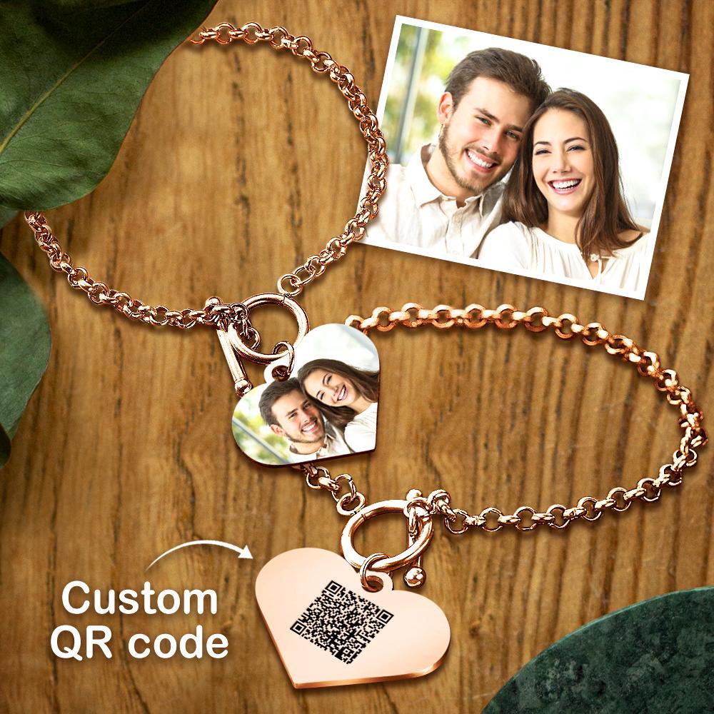 Love You - Personalized Couple QR Code Bracelets