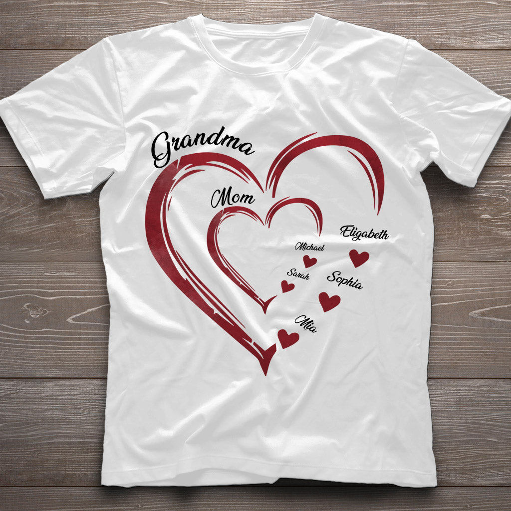 Grandma/Mommy's Sweethearts - Personalized Grandma T-shirt And Hoodie