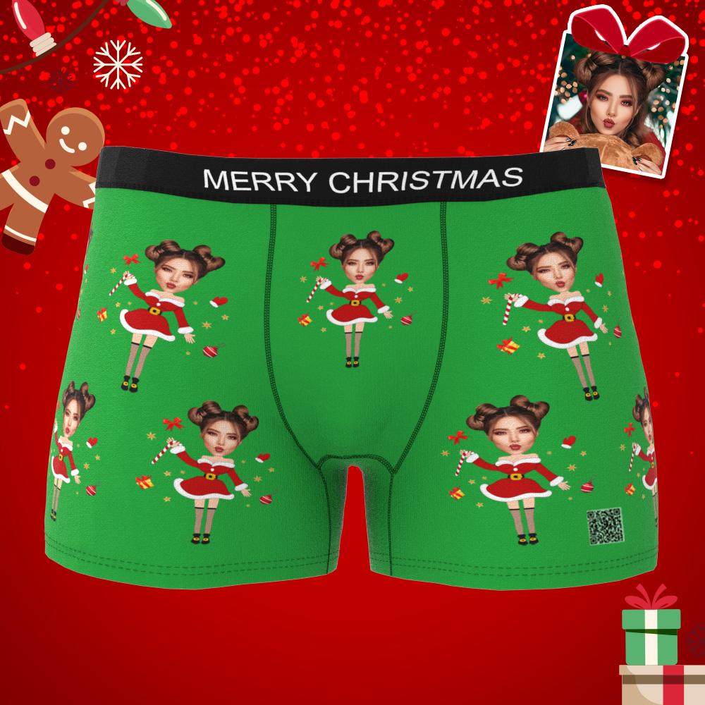 Custom Wife Or Girlfriend Face Boxers AR View - Personalized Couple Men's boxer briefs