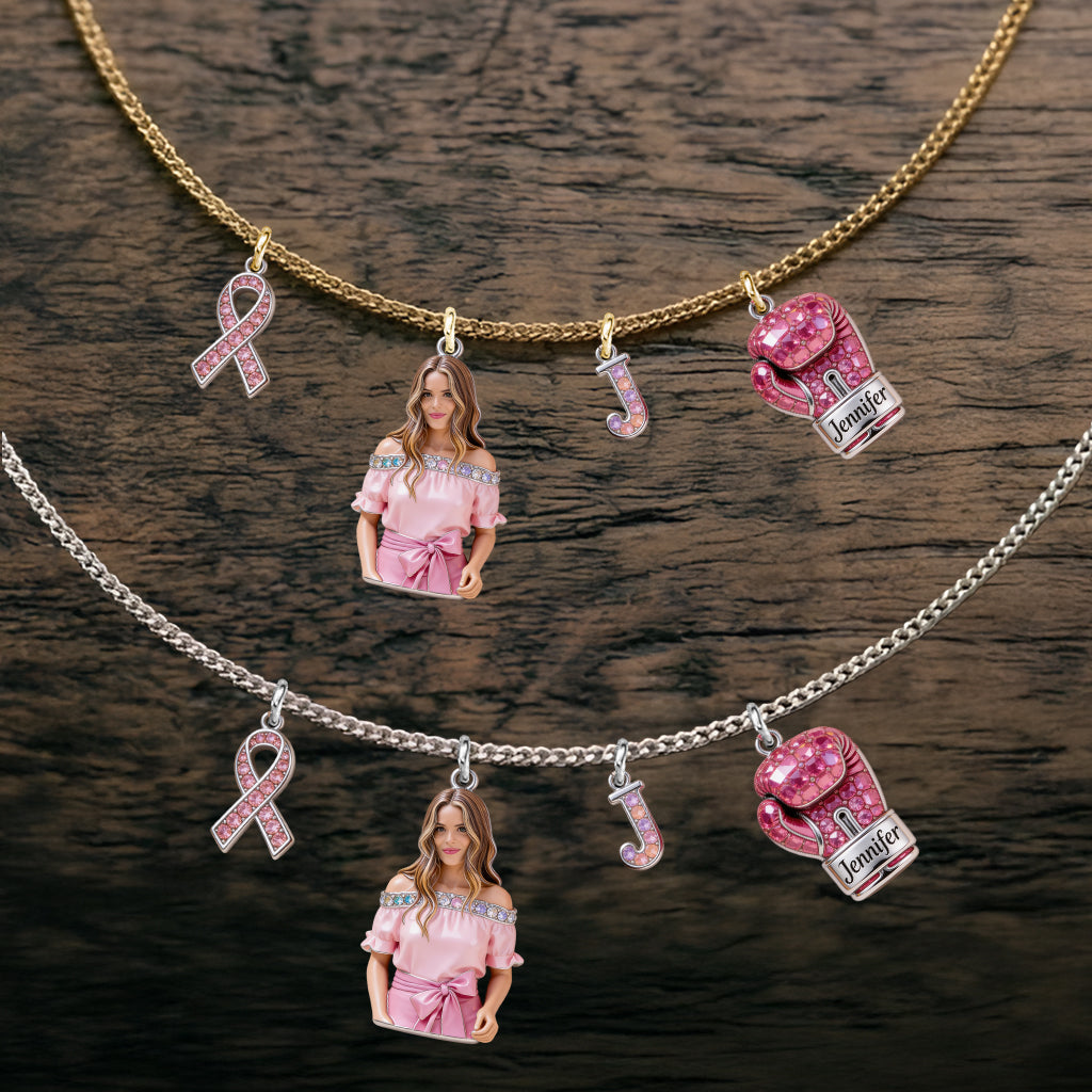 Breast Cancer Survivor - Personalized Breast Cancer Awareness Metal Necklaces With Pendants