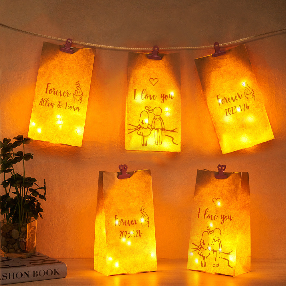 Any Name - Personalized Couple Any Text Envelope Light Lamp