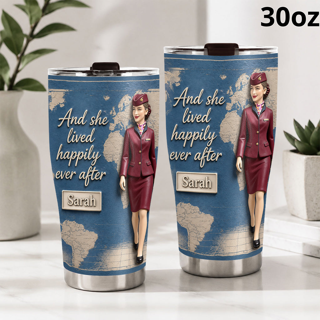 Crew Life Personalized Flight Attendant - Personalized Fly attendant Tumbler
