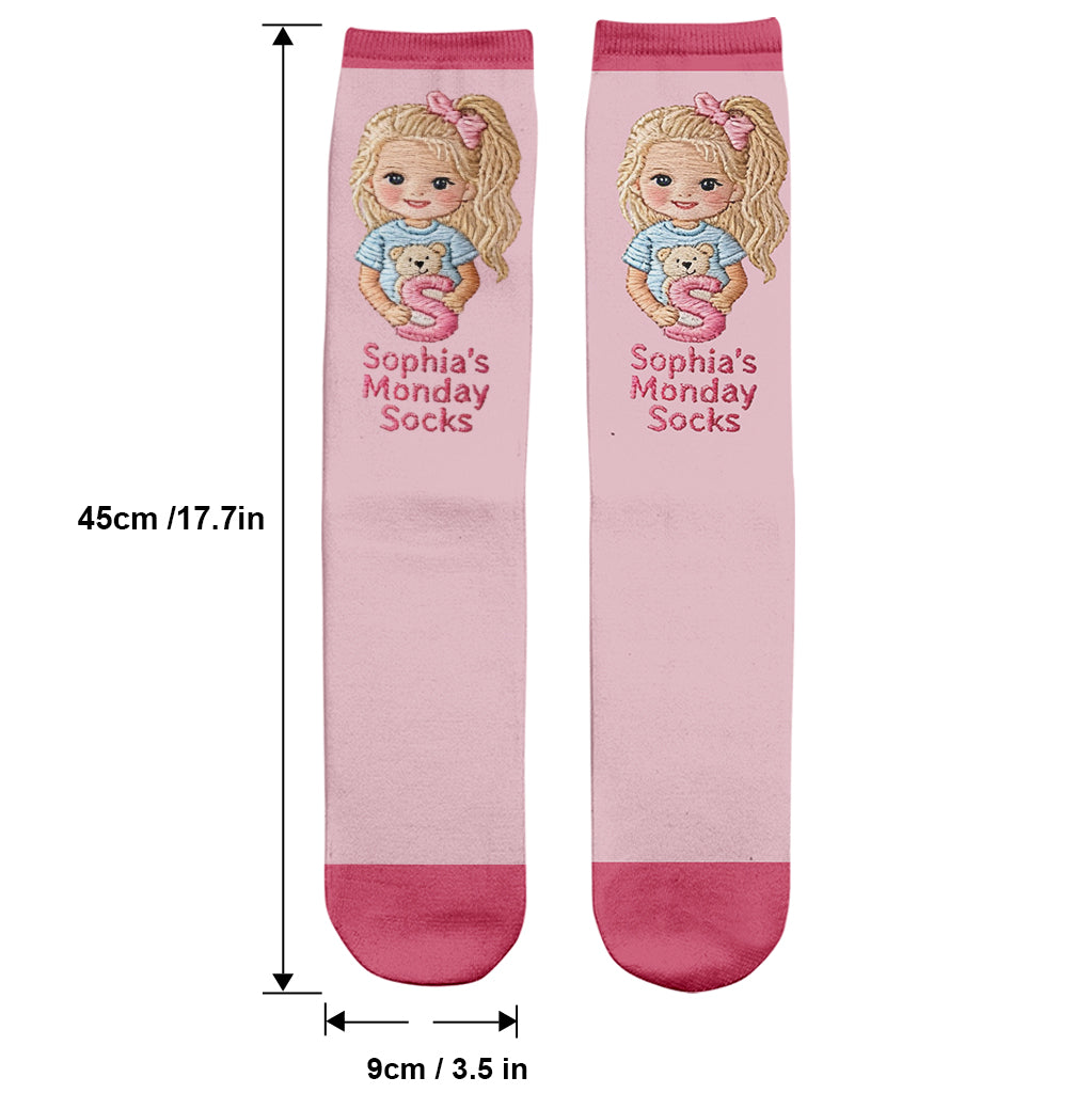 Any Photo Lucky Day Socks - Personalized Kid Socks