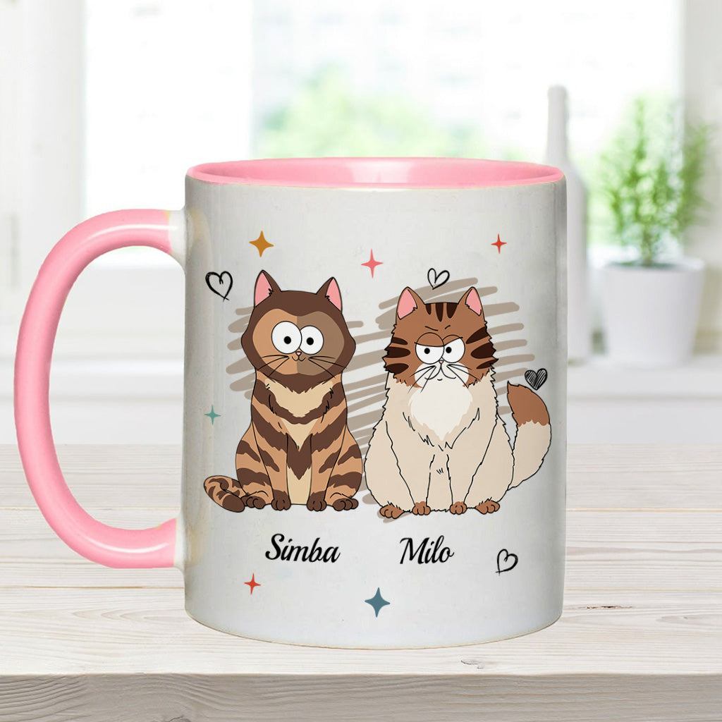 In My Dog/ Cat Mom Era - Personalized Cat Accent Mug
