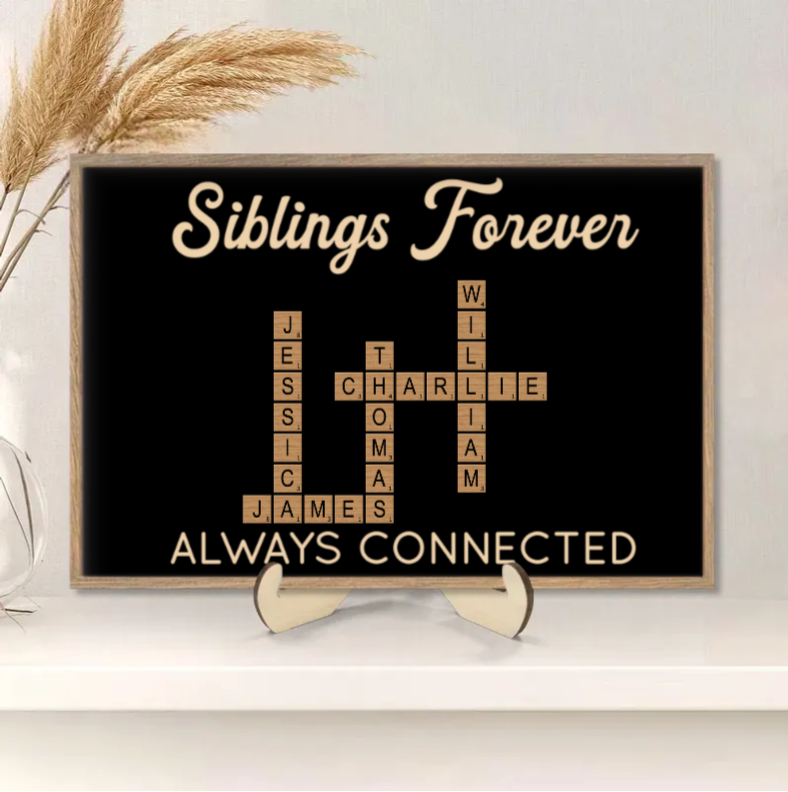 Spell Out the Love! Siblings Forever Crossword Mug – Perfect Gift for Brothers and Sisters on Any Occasion