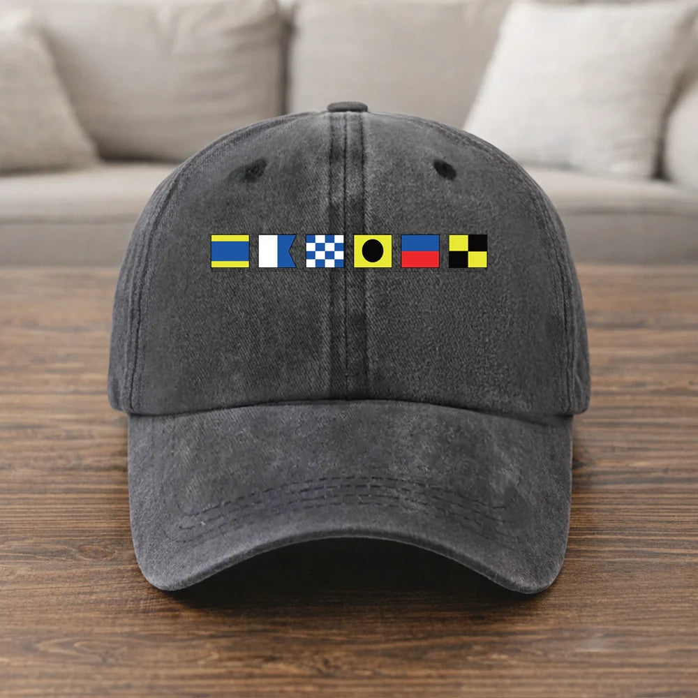 Personalized Wide Brim Sun Hat with Nautical Flag Patch for Beach & Travel - Unique Gift for Outdoor Lovers
