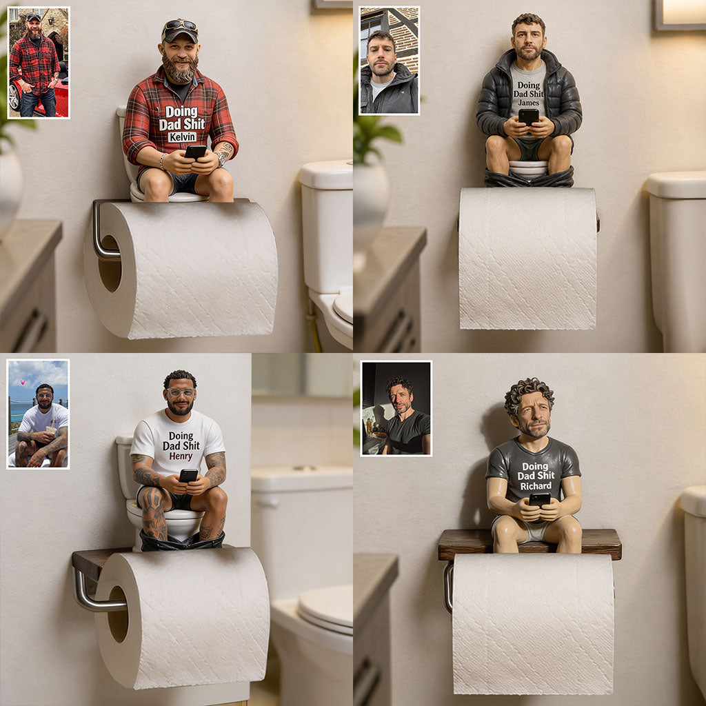 Best Time Of Day - Personalized Father Toilet Paper Holder