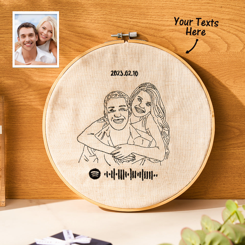 I Love You Forever - Personalized Couple Spotify Embroidery