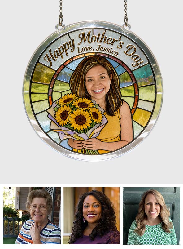 Happy Mother's Day - Personalized Mother Acrylic Puzzle Suncatcher
