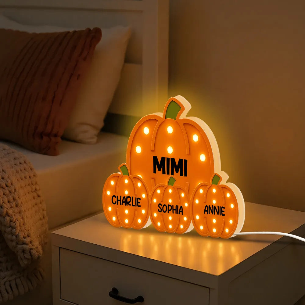 Acrylic Light Box with Pumpkin Design, Grandma-Inspired Theme and Perfect Holiday Gift