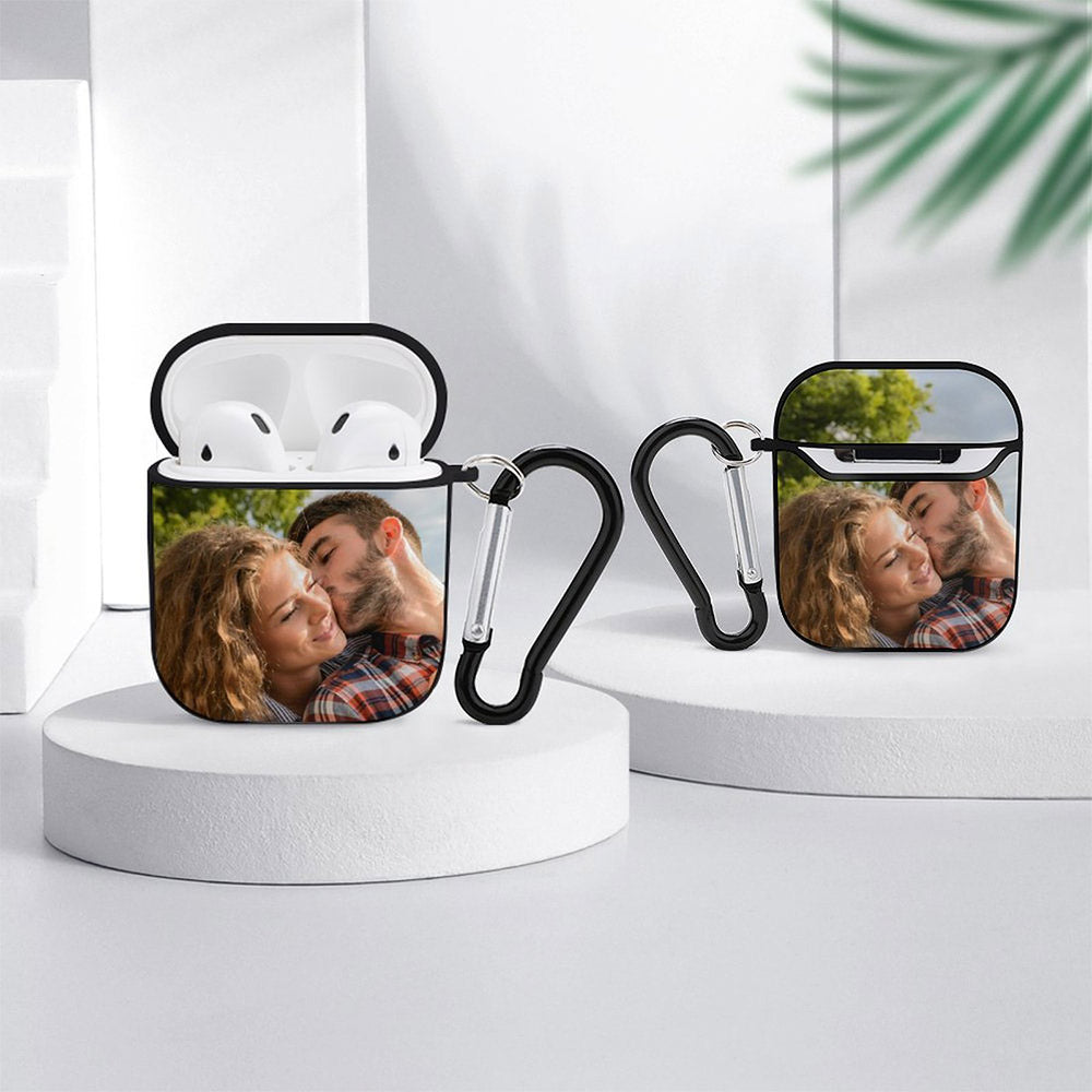 Custom Photo - Personalized Airpods 1/2 Case Cover With Keychain
