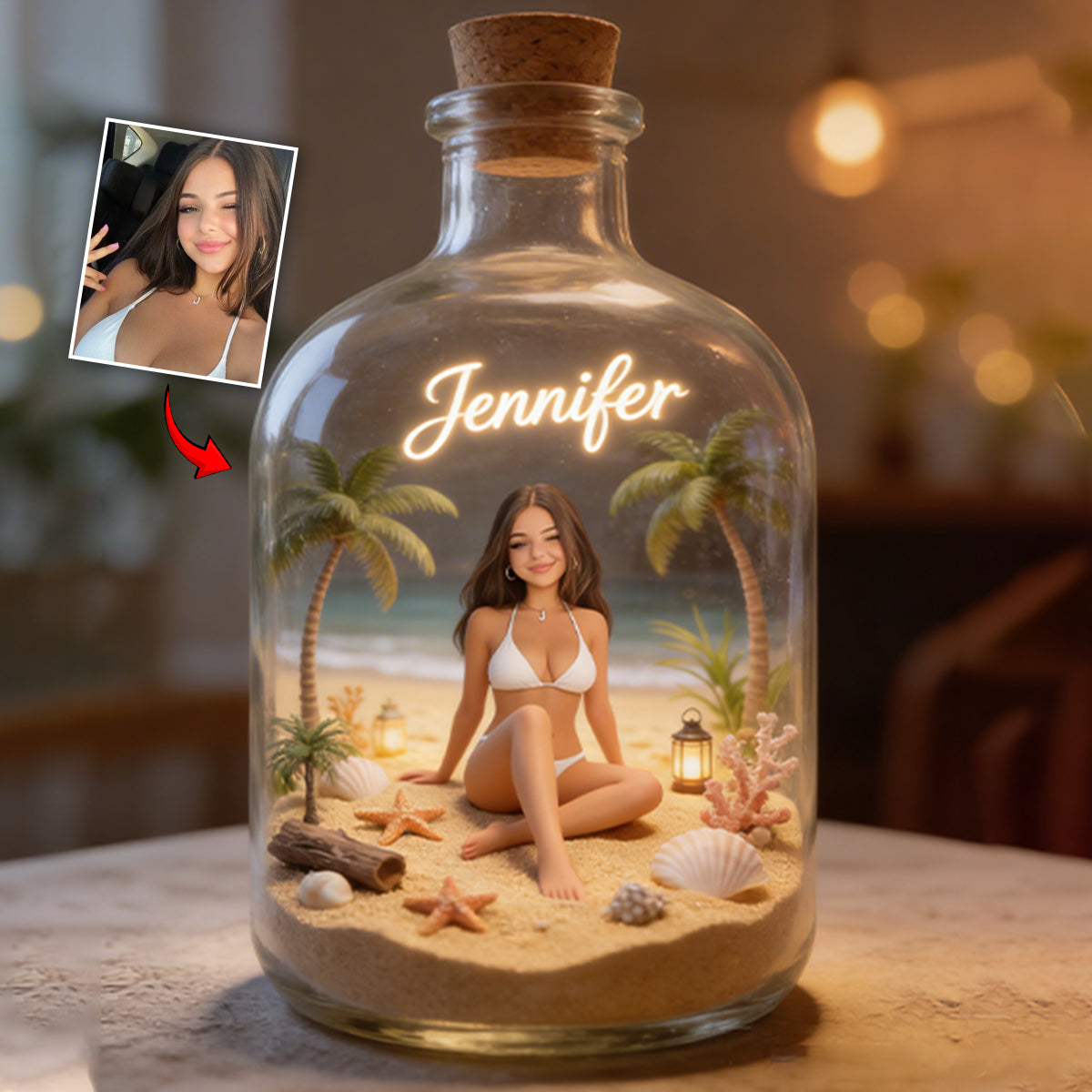 Custom Any Photo - Personalized Sea Lover Custom Shaped Acrylic Plaque