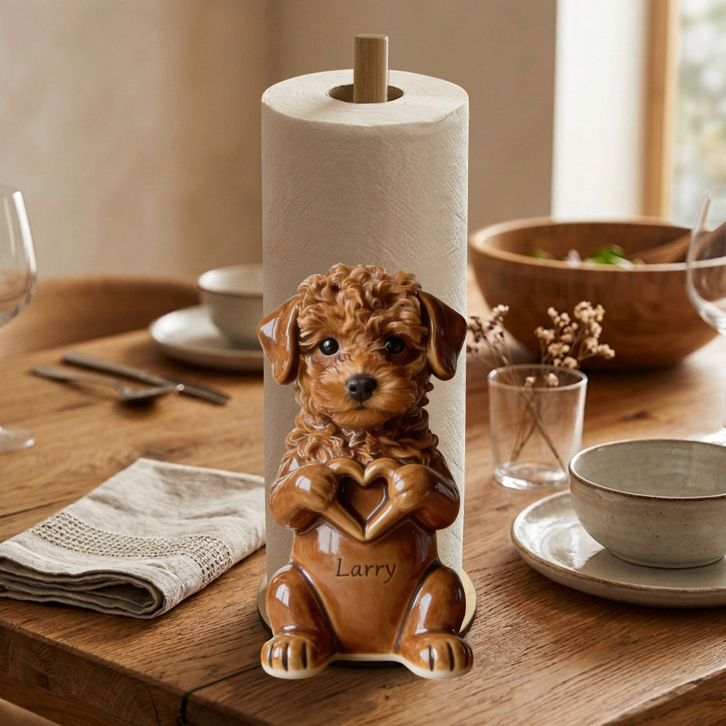 Custom Any Pet Photo - Personalized Dog Paper Towel Stand