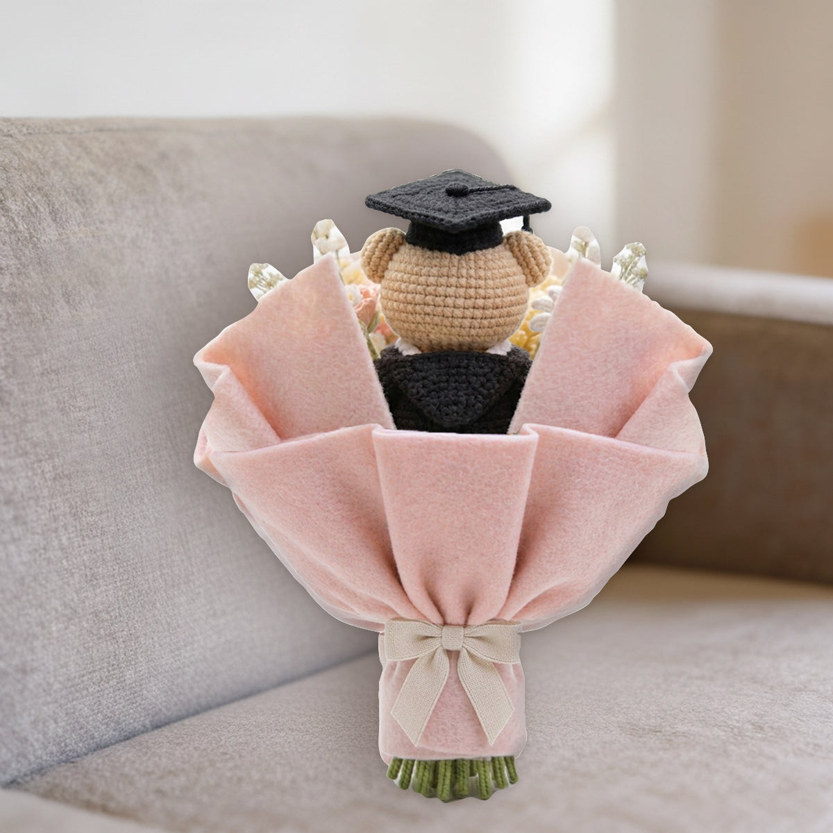 Graduation Bouquet - Personalized Graduation Premium Faux Fur Pillow