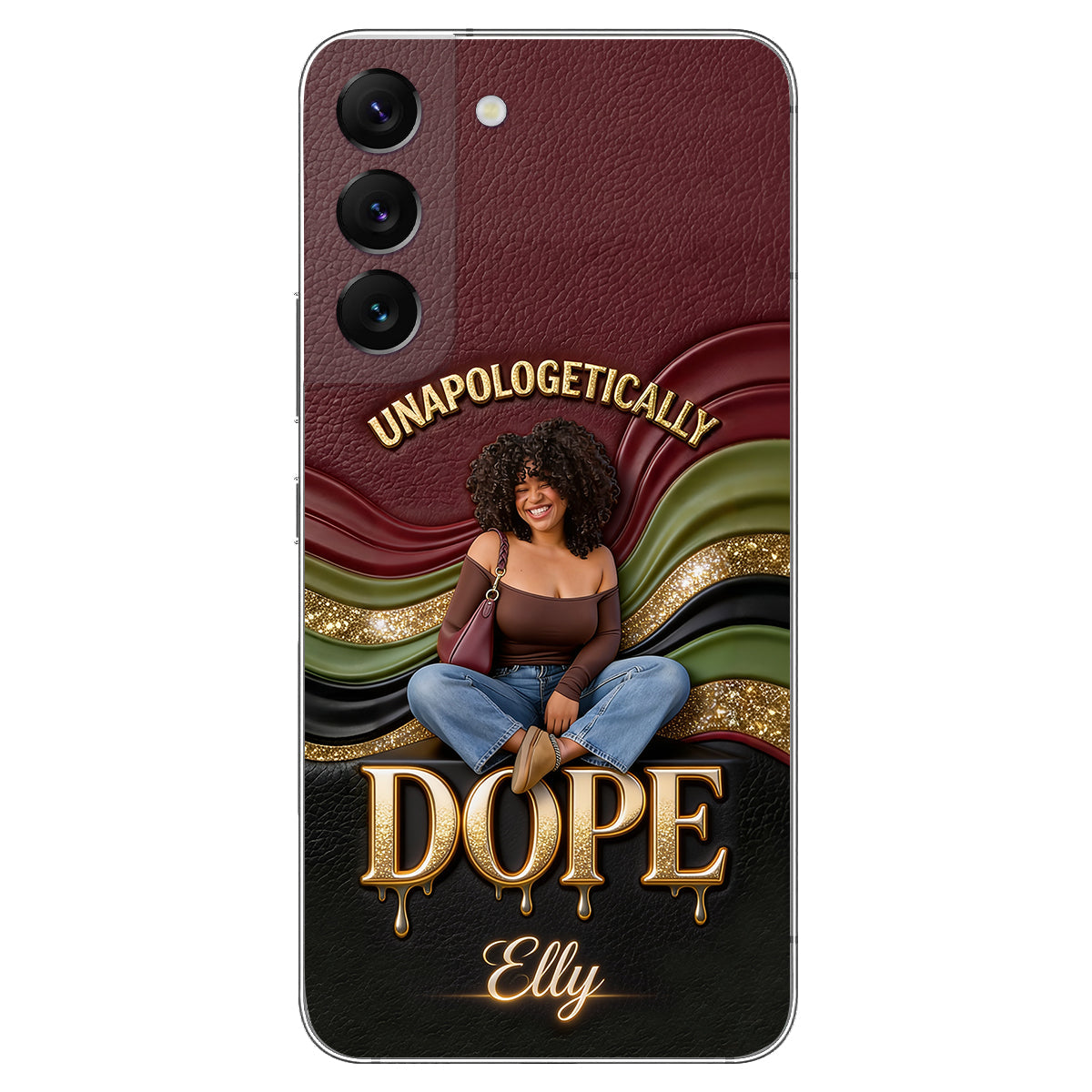 Happy Juneteeth, Black History, Black Pride - Personalized African American 3D Embossed Leather Phone Case