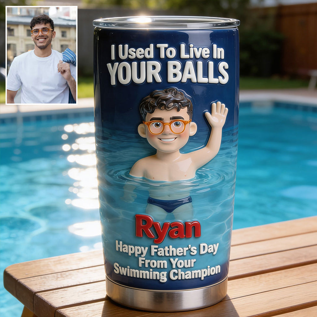 From Your Swimming Champion - Personalized Father Tumbler