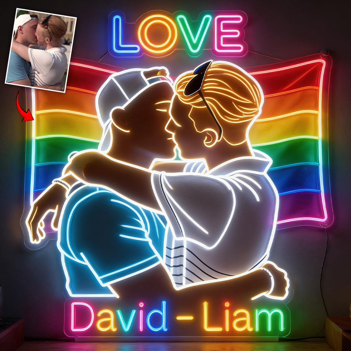 Love - Personalized LGBT Support LED Light Acrylic Sign