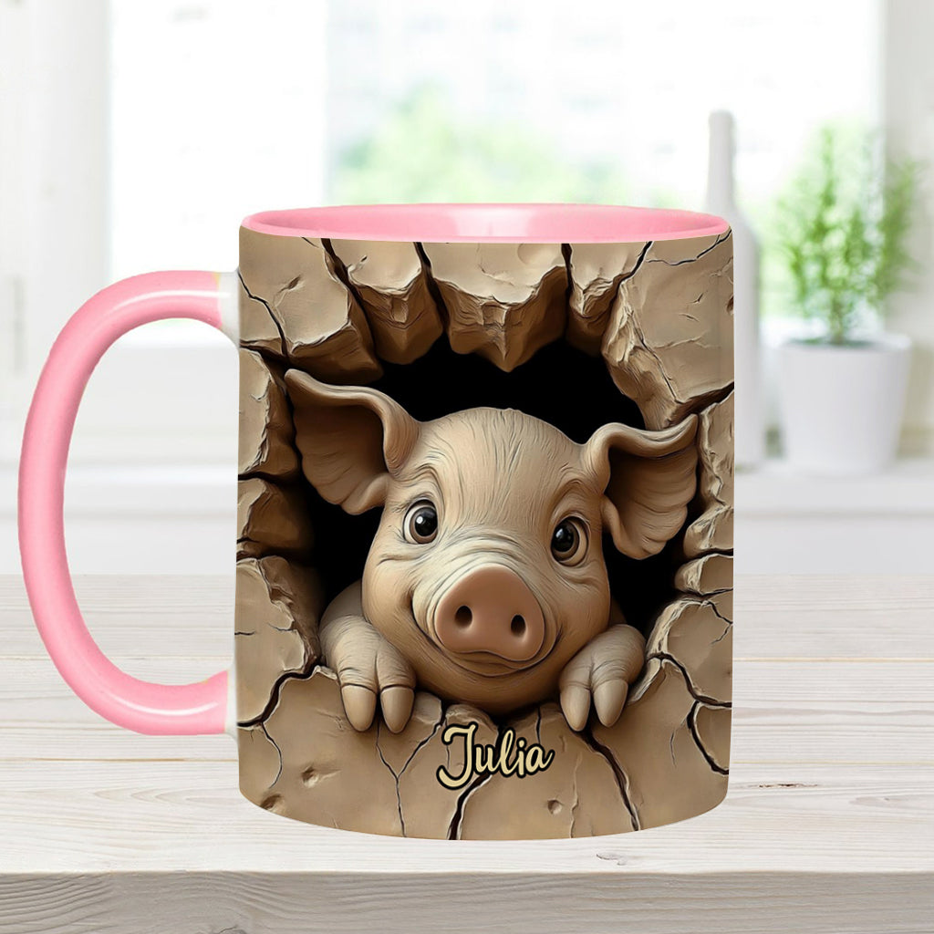 Cute Pig - Personalized Pig Lover Accent Mug