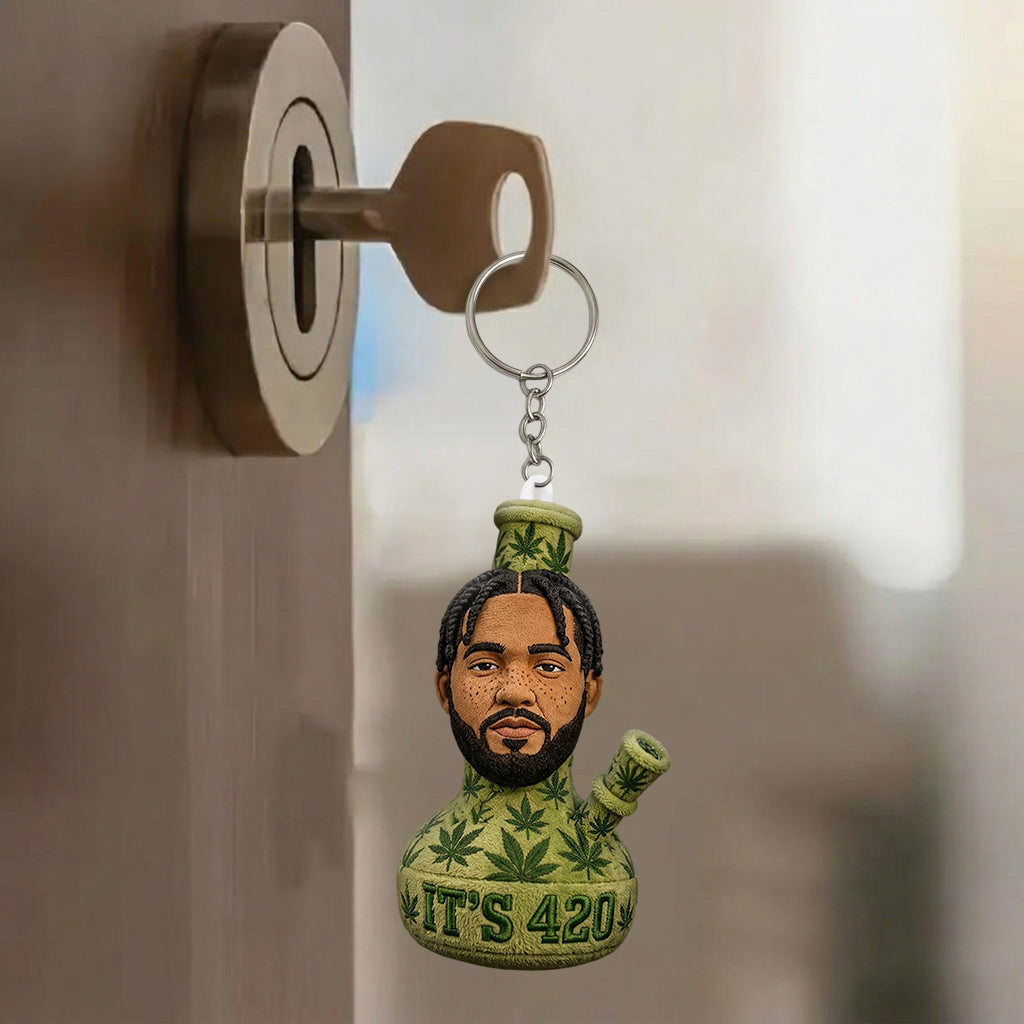 Any Photo Funny 420 Gift - Personalized Weed Plush Keychain