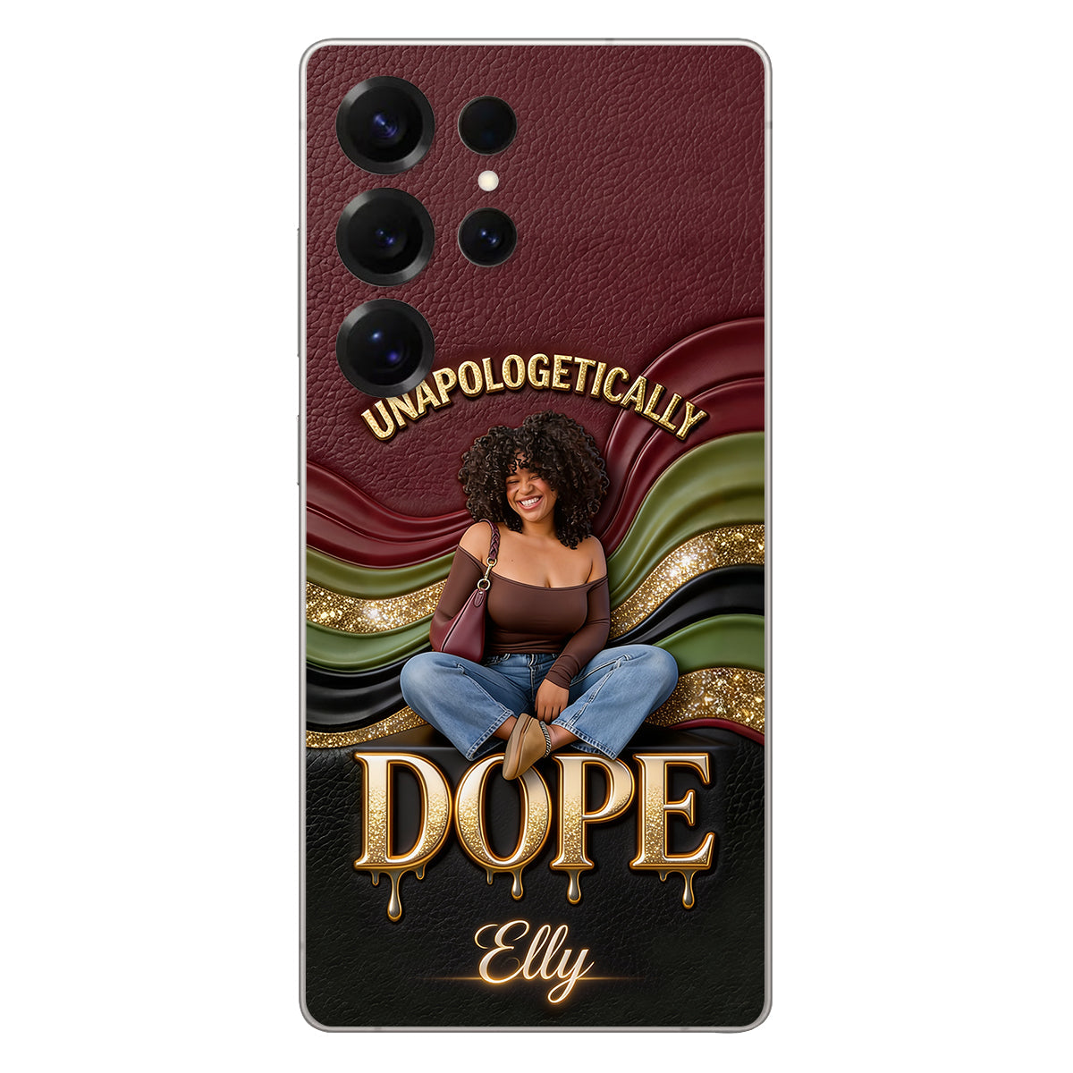 Happy Juneteeth, Black History, Black Pride - Personalized African American 3D Embossed Leather Phone Case