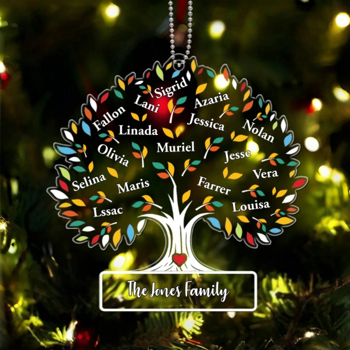 Personalized Family Tree  Plaque, Ornament - Unique Gift for Grandma, Mother's Day, or Christmas