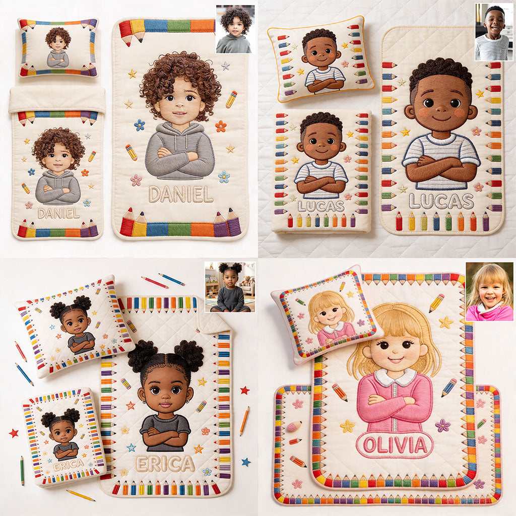 Colored Pencils - Personalized Kid Nap Mat