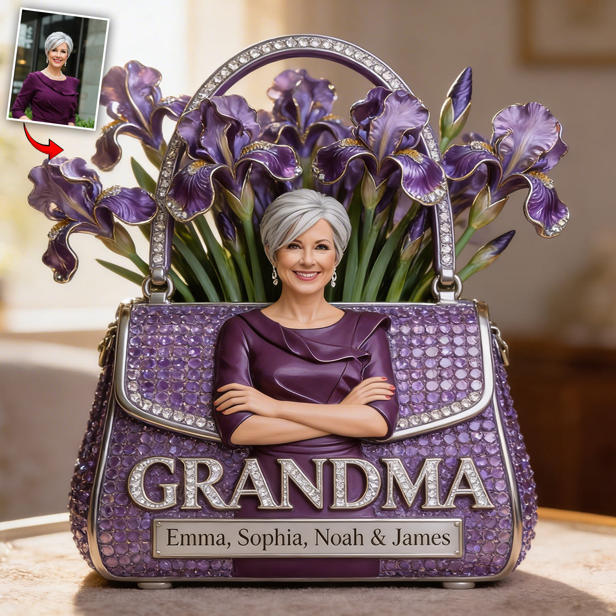 Cutsom Any Photo - Personalized Grandma Custom Shaped Acrylic Plaque