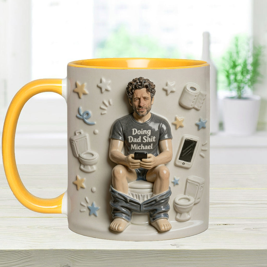 Best Time Of Day - Personalized Father Accent Mug & Coaster