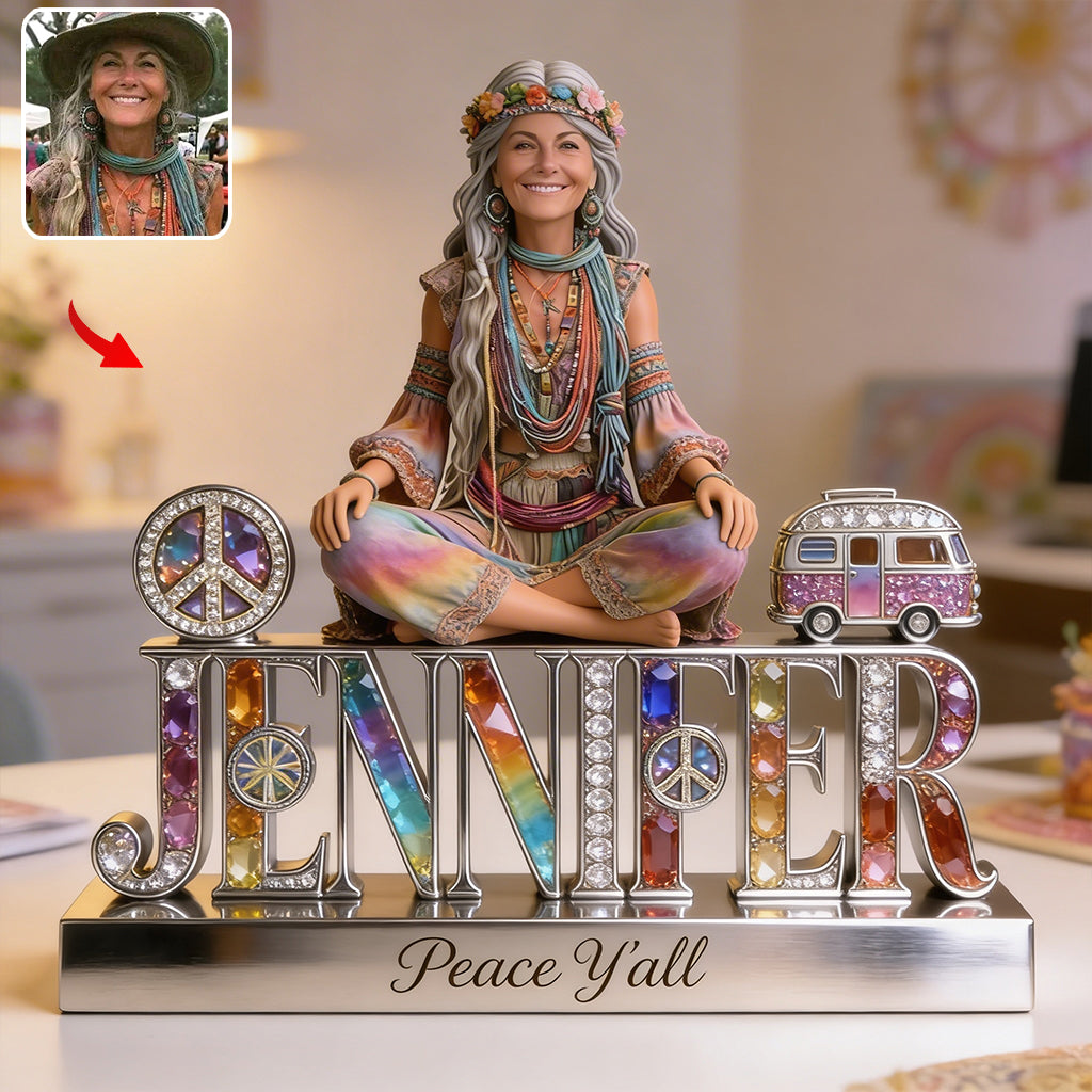 Hippie Souls - Personalized Hippie Custom Shaped Acrylic Plaque