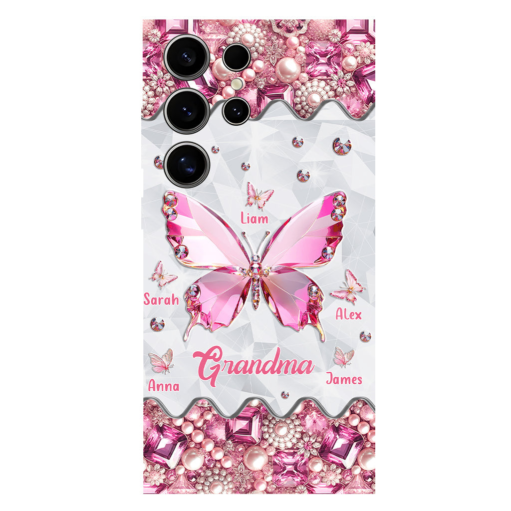 Grandma's Butterflies - Personalized Grandma Full Print Phone Case