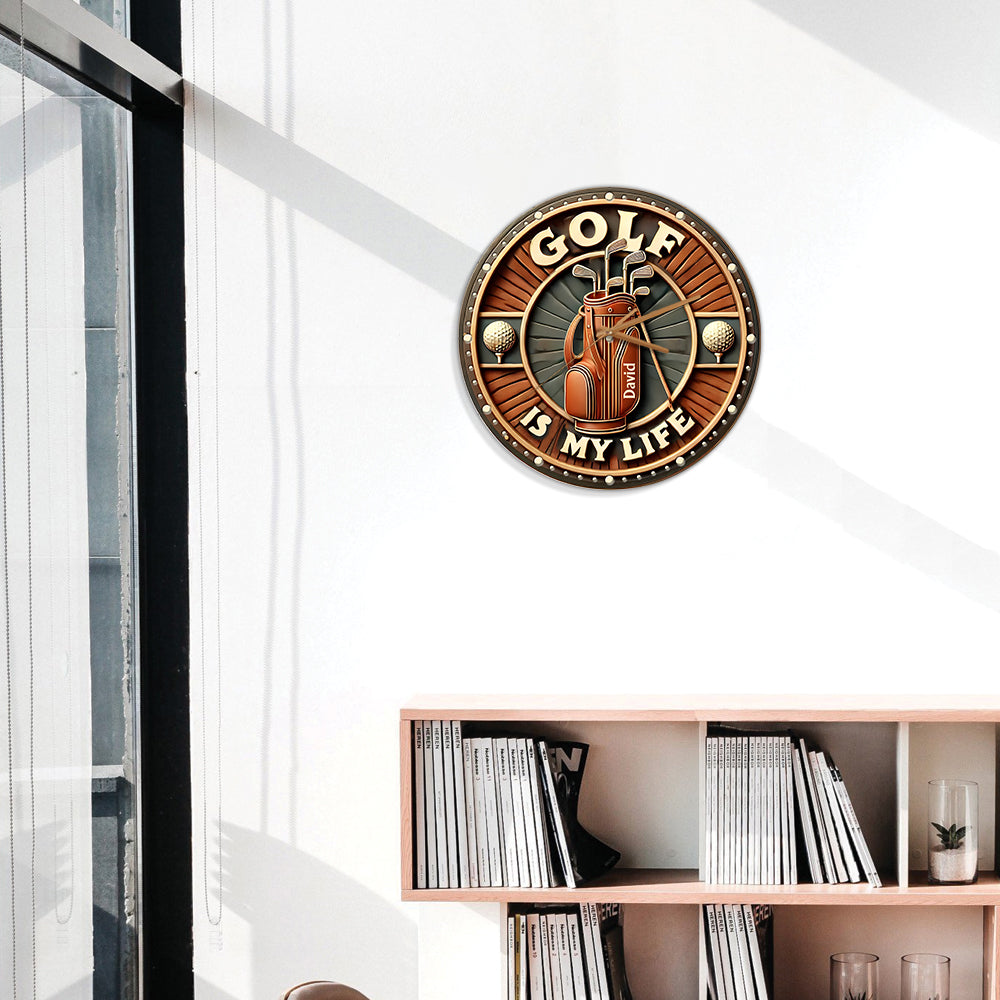 Golf Is My Life - Personalized Golf Wall Clock