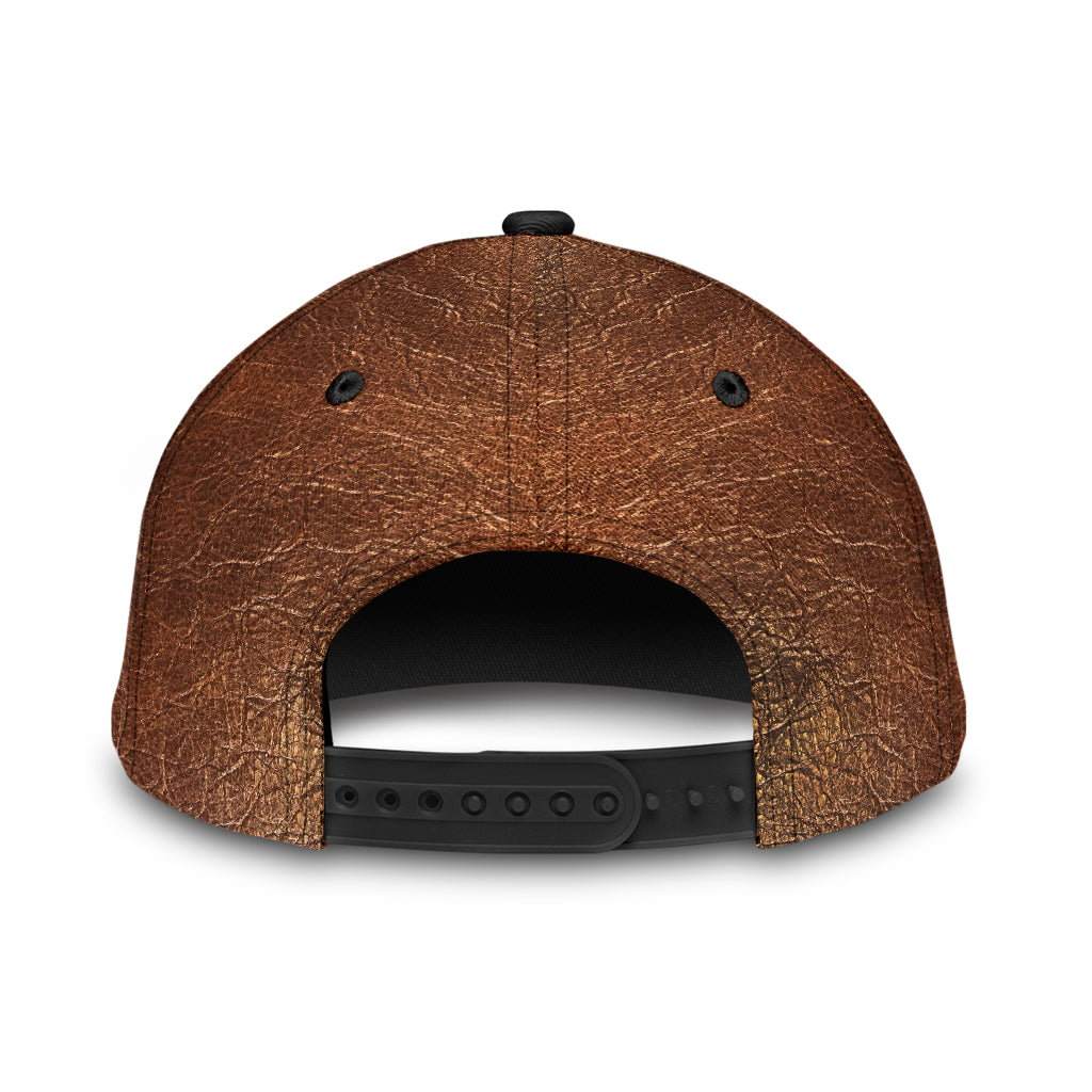 Autism Mom Leather Pattern Print Autism Awareness Classic Cap 0622