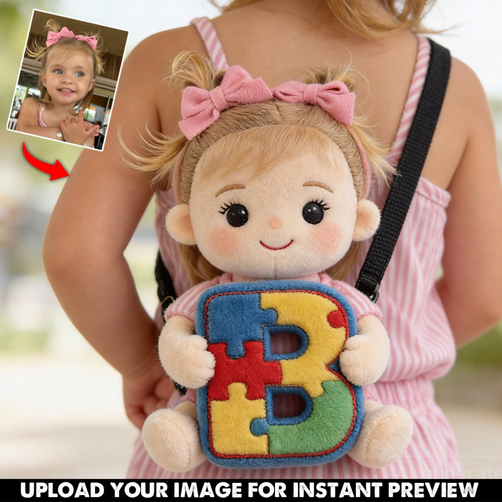 Autism Love Letter - Personalized Autism Awareness Plush Crossbag