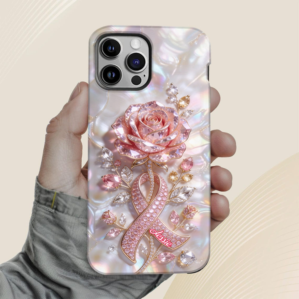 Faith Hope Love - Personalized Breast Cancer Awareness Full Print Phone Case