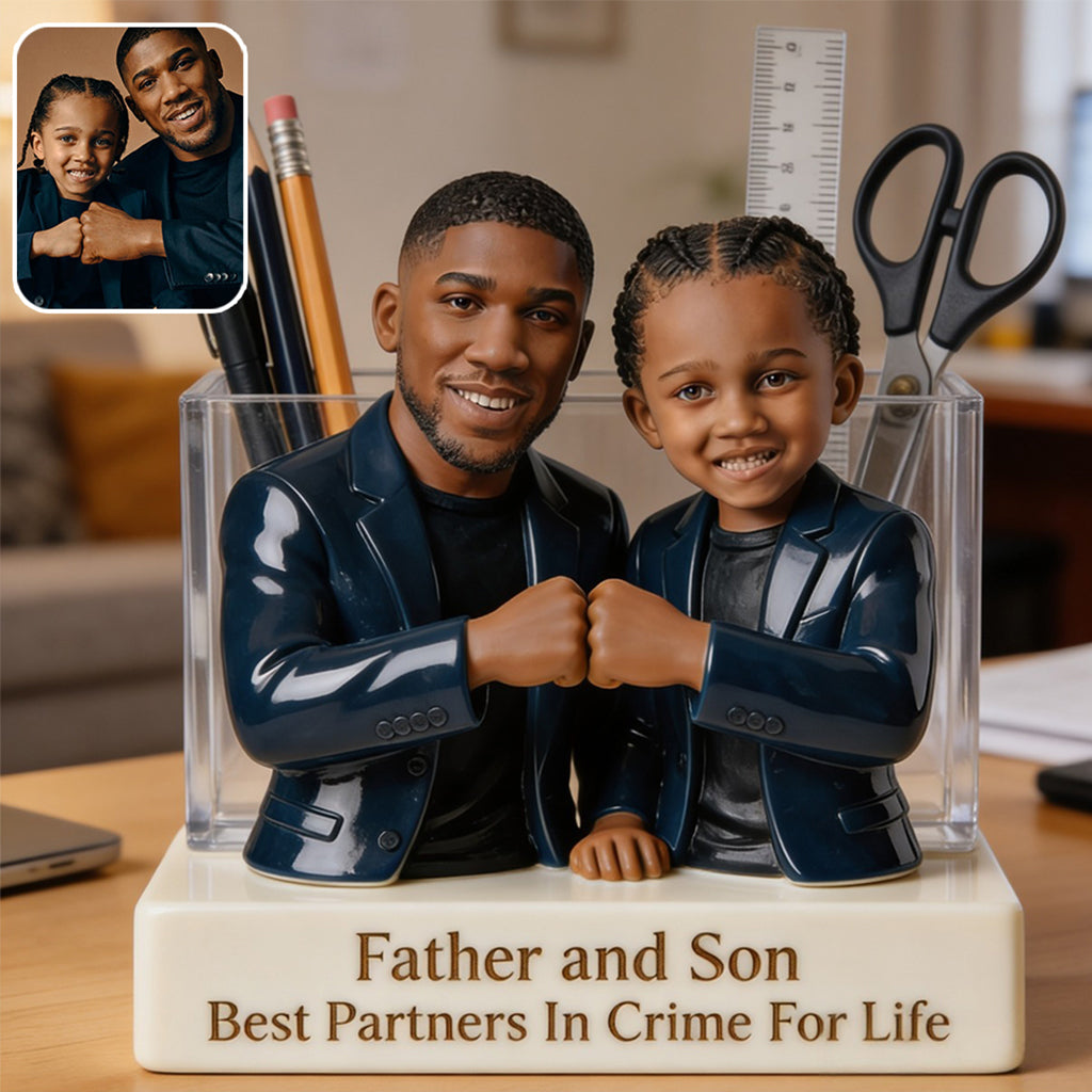 Best Friends For Life - Personalized Father Acrylic Pen Holder