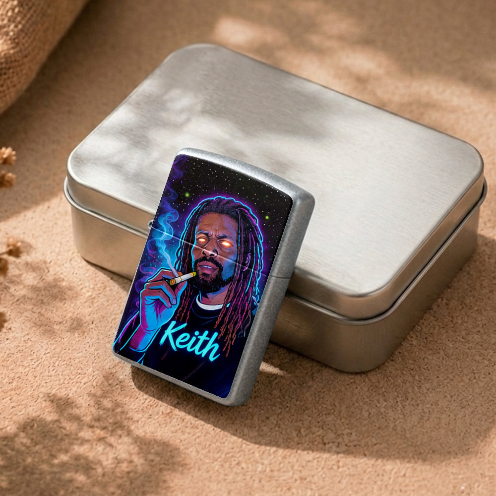Custom Rolling Tray & Lighter Set From Any Photo - Personalized Weed Catch-All Tray With Lighter