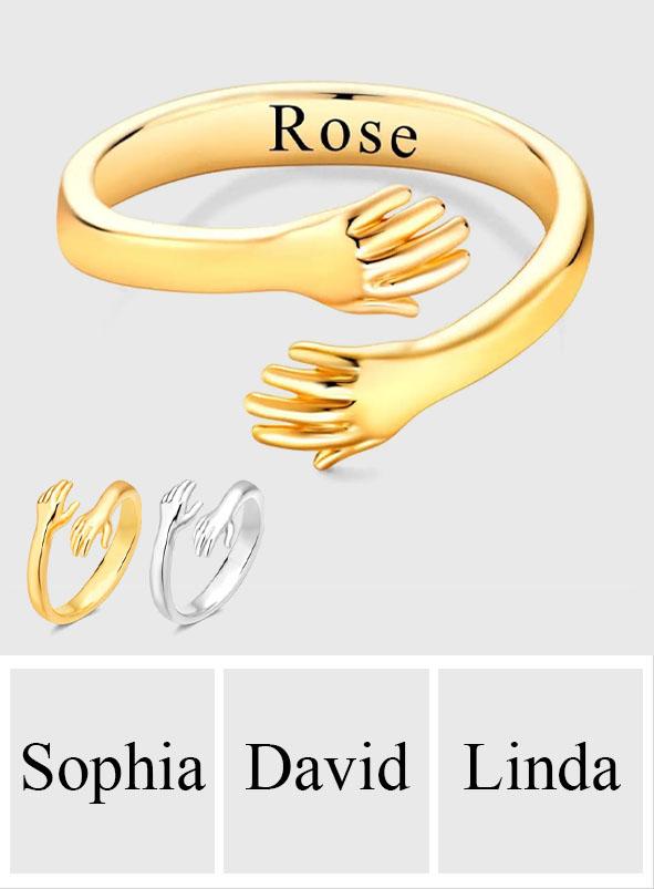 Engraved Hugging Hands - Personalized Engraved Hugging Hands