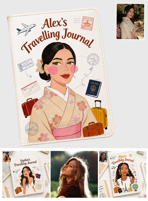 Custom Leather Travelling Journal - Personalized Travelling Leather Journal