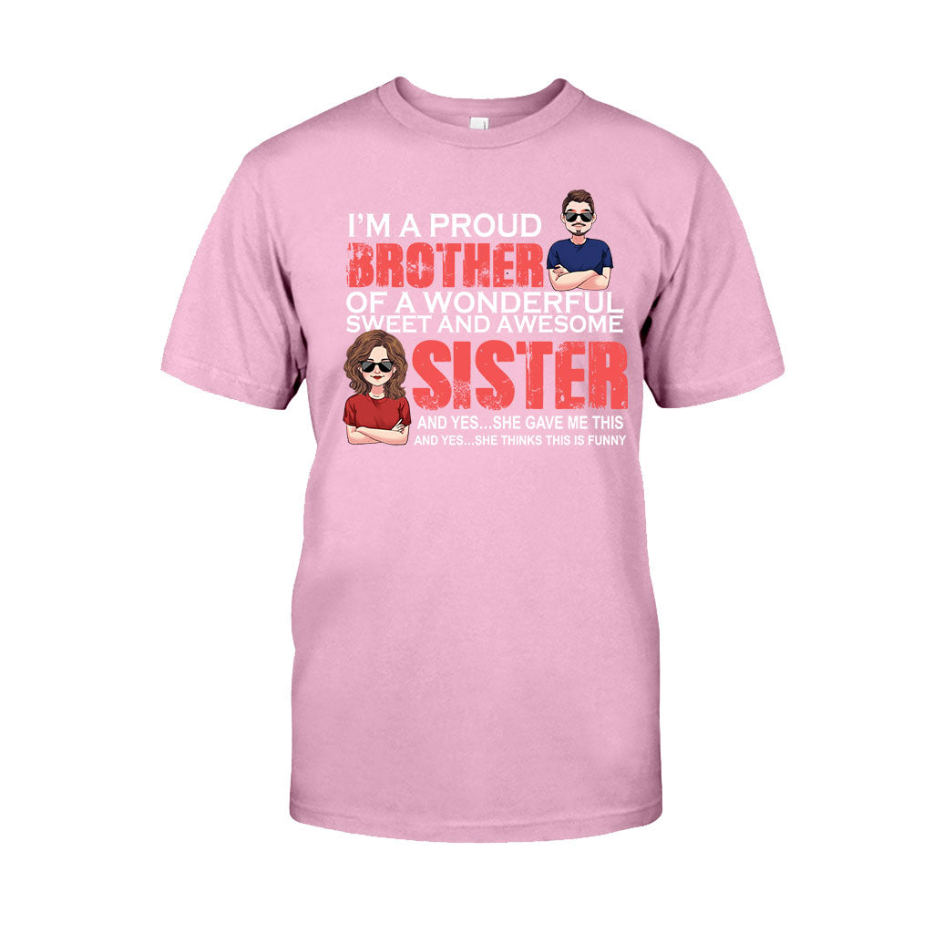 I'm A Proud Brother - Personalized Sibling T-shirt & Hoodie