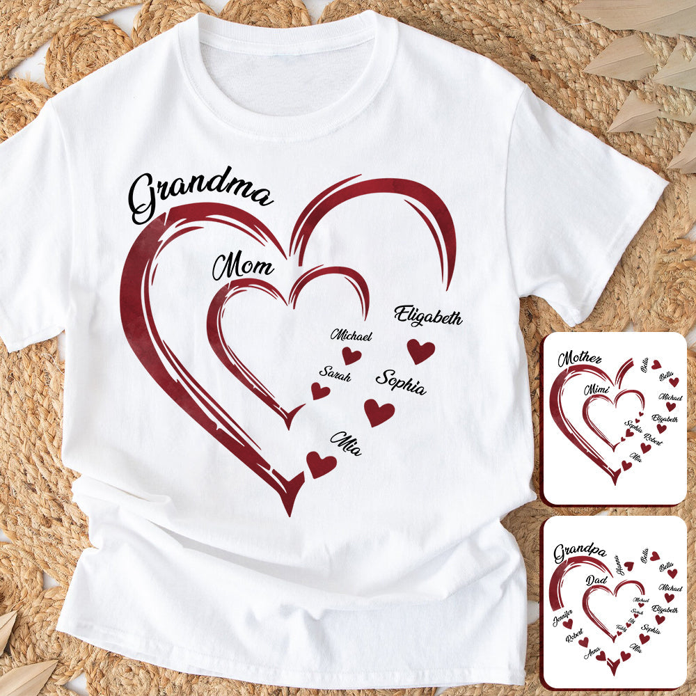 Grandma/Mommy's Sweethearts - Personalized Grandma T-shirt And Hoodie