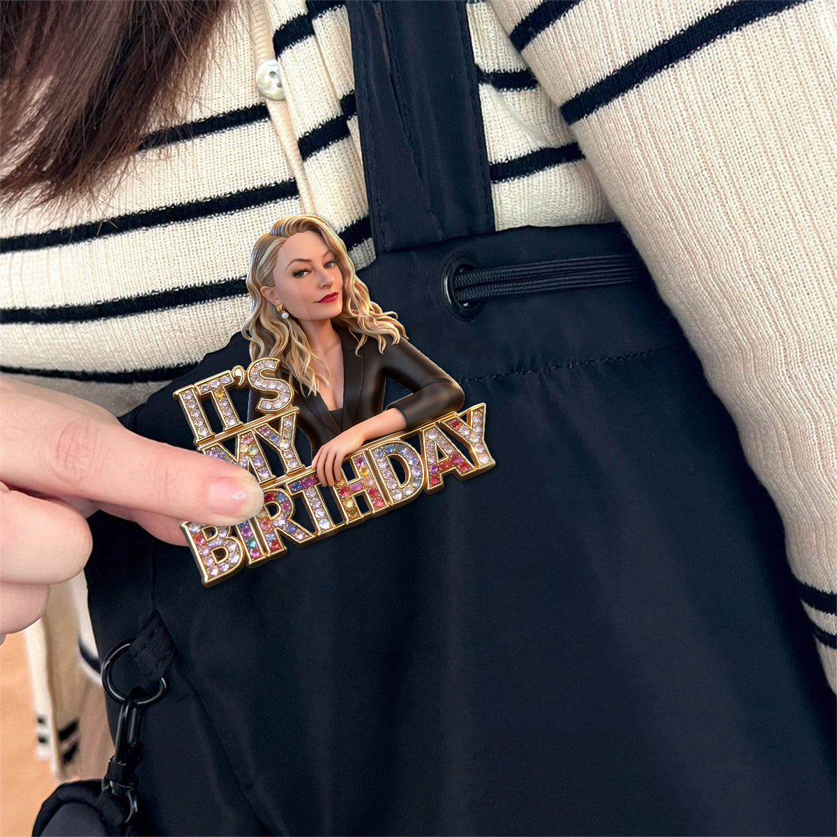 Custom Any Photo - Personalized Birthday Pin
